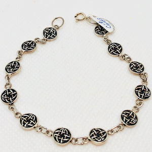 Celtic! Sterling Silver Knots 7" Bracelet 9977A - PremiumBead Primary Image 1