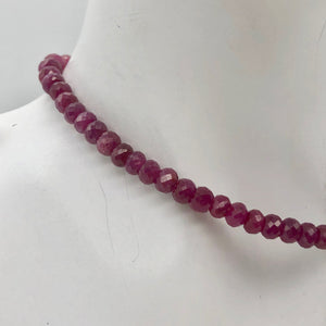 8 Natural Ruby 4.5to4.9x3.5to3mm Faceted Roundel Beads | Red | 6+cts | - PremiumBead Alternate Image 2