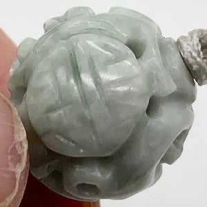 17.5mm Hand Carved Longevity Knot Jadeite Bead - 1 Bead 10769 | 17.5mm | Green - PremiumBead Alternate Image 4