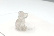 Load and play video in Gallery viewer, Fluttering Clear Quartz Dog Figurine/Worry Stone | 20x12x10mm | Clear
