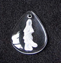 Load image into Gallery viewer, Hand Etched Quartz Quan Yin Goddess 24x18mm Pendant Bead 7987 - PremiumBead Alternate Image 2
