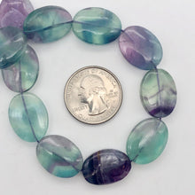Load image into Gallery viewer, Rare! Carved 20x15mm Oval Fluorite 8&quot; Bead Strand! - PremiumBead Alternate Image 5
