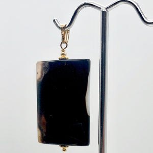 Semi Precious Stone Jewelry Sardonyx Agate Pendant Necklace 14Kgf