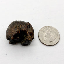 Load image into Gallery viewer, Baa Baa Carved Ram Sheep Boxwood Ojime Netsuke Bead | 22x18x14mm | Brown - PremiumBead Alternate Image 4
