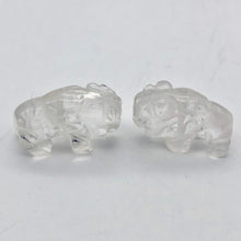 Load image into Gallery viewer, Charge 2 Quartz Hand Carved Bison / Buffalo Beads | 21x14x8mm | Clear - PremiumBead Alternate Image 3
