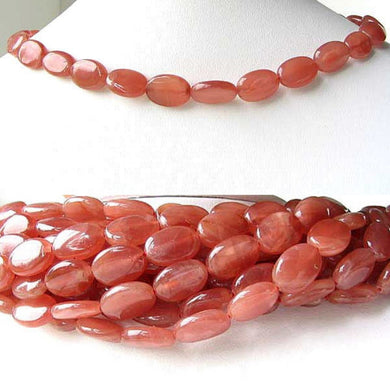 1 Pink Rhodochrosite Silky Flat Oval 14x10x5mm Bead - PremiumBead Primary Image 1