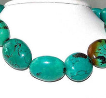 Load image into Gallery viewer, 735cts Natural USA Turquoise Oval 16 Bead Strand 108476 - PremiumBead Alternate Image 3
