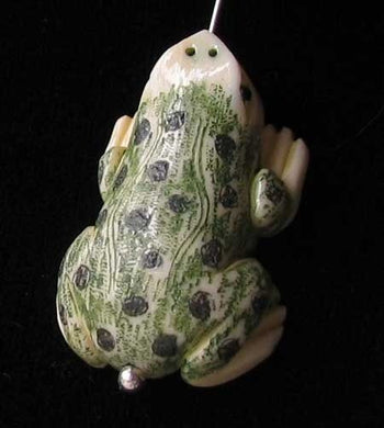 Hoppin' Hand Carved Frog Centerpiece Bead 4830A - PremiumBead Primary Image 1