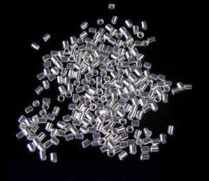 10 Hand Made Sterling Silver 2x2mm Crimp Beads 10335 - PremiumBead Primary Image 1