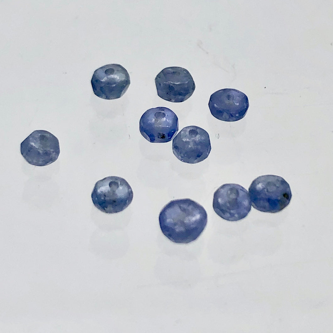 9 Beads (2ct) of Natural Blue Sapphire Faceted Beads 3.5x2 to 3x2mm - PremiumBead Primary Image 1