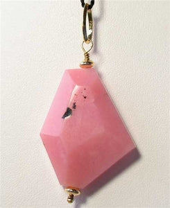 Designer! Pink Peruvian Opal & Vermeil Pendant 509862D - PremiumBead Alternate Image 3