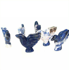 2 Hand Carved Sodalite Dove Bird Beads | 18x18x7mm | Blue white - PremiumBead Alternate Image 9