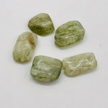 Load image into Gallery viewer, 1 Chatoyant Green Kunzite Faceted Nugget Bead 3363B
