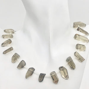 Smokey Quartz, Crystal Briolette, 15x10x8-30x11x10mm, 12 Beads/half strand - PremiumBead Primary Image 1
