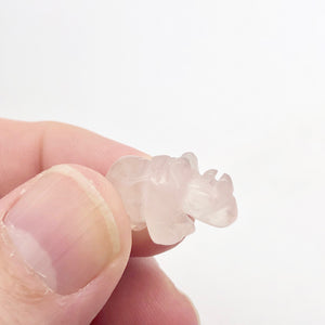 2 Rose Quartz Hand Carved Rhinoceros Beads, 21x13x10mm, Pink 009275RQ | 21x13x10mm | Pink - PremiumBead Alternate Image 10