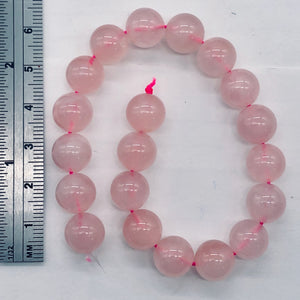 Rose Quartz 16" Strand Round | 10 mm | Pink | 40 Beads |