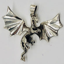 Load image into Gallery viewer, Dragon Sterling Silver Drop/Dangle | 2&quot; Long | Silver | 1 Pendant |
