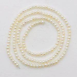 Tiny Seed Pearls Strand Round | 2 mm | White | 180 Bead