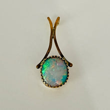 Load image into Gallery viewer, Opal 14K Gold Filled Oval Pendant | 1&quot; Long | Red/Green | 1 Pendant |
