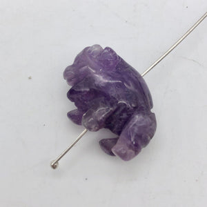 Prosperity 2 Amethyst Hand Carved Bison / Buffalo Beads | 21x14x8mm | Purple - PremiumBead Alternate Image 4