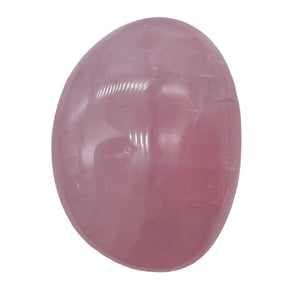 Rose Quartz Oval Meditation Worry Stone | 55x43x26 mm | Pink | 1 Stone }
