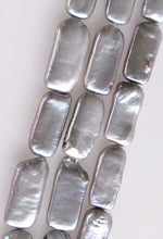 Load image into Gallery viewer, 5 Glamour Platinum FW Rectangle Coin Pearls 9935 - PremiumBead Alternate Image 3
