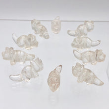 Load image into Gallery viewer, Dinosaur 2 Carved Quartz Triceratops Beads | 21.5x12x7.5mm | Clear - PremiumBead Alternate Image 10
