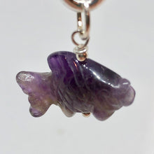 Load image into Gallery viewer, Swimmin&#39;! Amethyst Fish Koi Sterling Silver Pendant 509265AMS - PremiumBead Alternate Image 2
