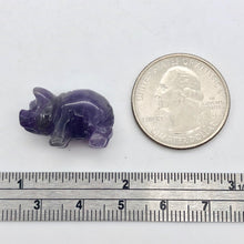 Load image into Gallery viewer, 2 Purple Piggies Hand Carved Amethyst Pig Beads | 22x13x11mm | Purple - PremiumBead Alternate Image 5
