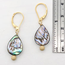 Load image into Gallery viewer, Abalone 14K Gold Filled Drop Earrings | 1 1/2&quot; Long | Pink Blue |
