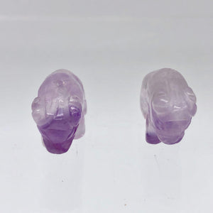 Prosperity 2 Light Amethyst Carved Bison / Buffalo Beads | 21x14x8mm | Purple - PremiumBead Alternate Image 7