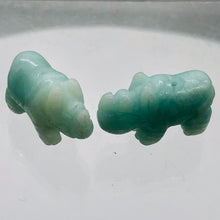 Load image into Gallery viewer, 2 Azurite Hand Carved Rhinoceros Beads, 21x13x8mm Blue | 21x13x8mm | Blue
