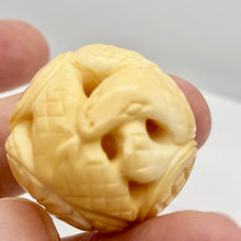 Load image into Gallery viewer, Chinese Zodiac Year of the Snake Waterbuffalo Bone Bead | 30mm| Cream | 1 Bead | - PremiumBead Alternate Image 6
