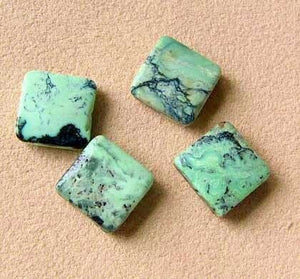 Mojito Natural Green Turquoise Square Coin Bead Strand 107412C - PremiumBead Alternate Image 2