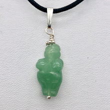 Load image into Gallery viewer, Aventurine Goddess of Willendorf Sterling Silver Pendant |1.38&quot; Long | Green | - PremiumBead Alternate Image 6
