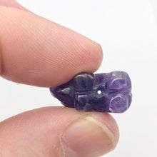 Load image into Gallery viewer, 2 Purple Piggies Hand Carved Amethyst Pig Beads | 22x13x11mm | Purple - PremiumBead Alternate Image 7
