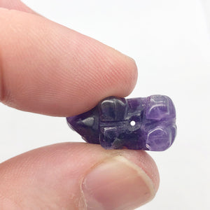 2 Purple Piggies Hand Carved Amethyst Pig Beads | 22x13x11mm | Purple - PremiumBead Alternate Image 7