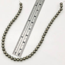 Load image into Gallery viewer, Pyrite Natural Round Bead Full Strand | 4mm | Silver | 100 Bead(s) |

