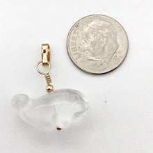Load image into Gallery viewer, Clear Quartz Whale and 14K Gold Filled Pendant | 1&quot; Long | Clear| Whale| 1each | - PremiumBead Alternate Image 4
