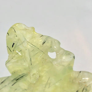 Druzy Hand Carved! Green Prehnite Leaf Brio Bead 9886G - PremiumBead Alternate Image 3