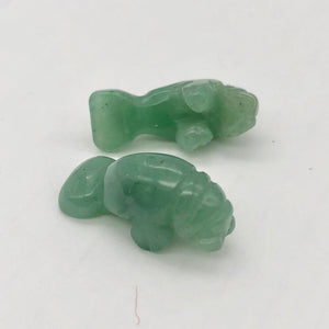 Grace! Aventurine Carved Manatee Figurine | 27x11x12mm | Green - PremiumBead Alternate Image 5