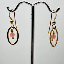 Load image into Gallery viewer, Rhodochrosite 14K Gold Filled Dangle Earrings | 2 1/4&quot; Long | Pink |
