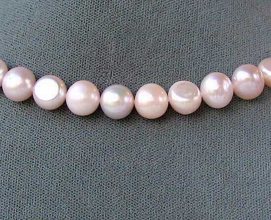 8 Beads of touch of Pink FW Button Pearls 4474 - PremiumBead Primary Image 1