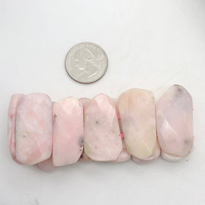 Pin Cushion Faceted Peruvian Opal Stretchy Bracelet | 7 -8" | Pink | 11 Beads | - PremiumBead Alternate Image 3