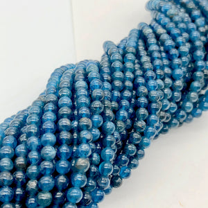 53 Beads Superb 3.5mm Round Blue Apatite Bead 8 inch Strand 9382HS - PremiumBead Alternate Image 7