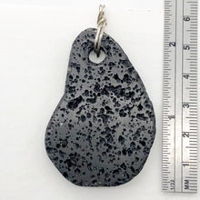 Load image into Gallery viewer, Meteorite Carved Sterling Silver Pendant | 1 Pendant | Black | 2 1/2&quot; Long |
