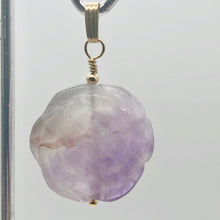 Load image into Gallery viewer, Semi Precious Stone Jewelry Carved Rose Pendant Necklace of Amethyst/Gold - PremiumBead Alternate Image 5
