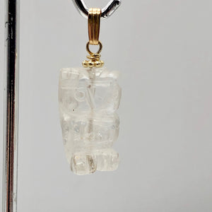Quartz Owl Pendant Necklace | Semi Precious Stone Jewelry | 14k gf Pendant - PremiumBead Alternate Image 6