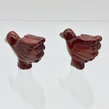 Load image into Gallery viewer, 2 Hand Carved Brecciated Jasper Dove Bird Beads | 25.5x19x5.5mm | Red - PremiumBead Alternate Image 7
