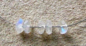 5 Faceted Rainbow Moonstone Roundel Beads 7489 - PremiumBead Primary Image 1